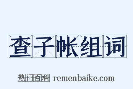 查子帐组词是什么意思的图片